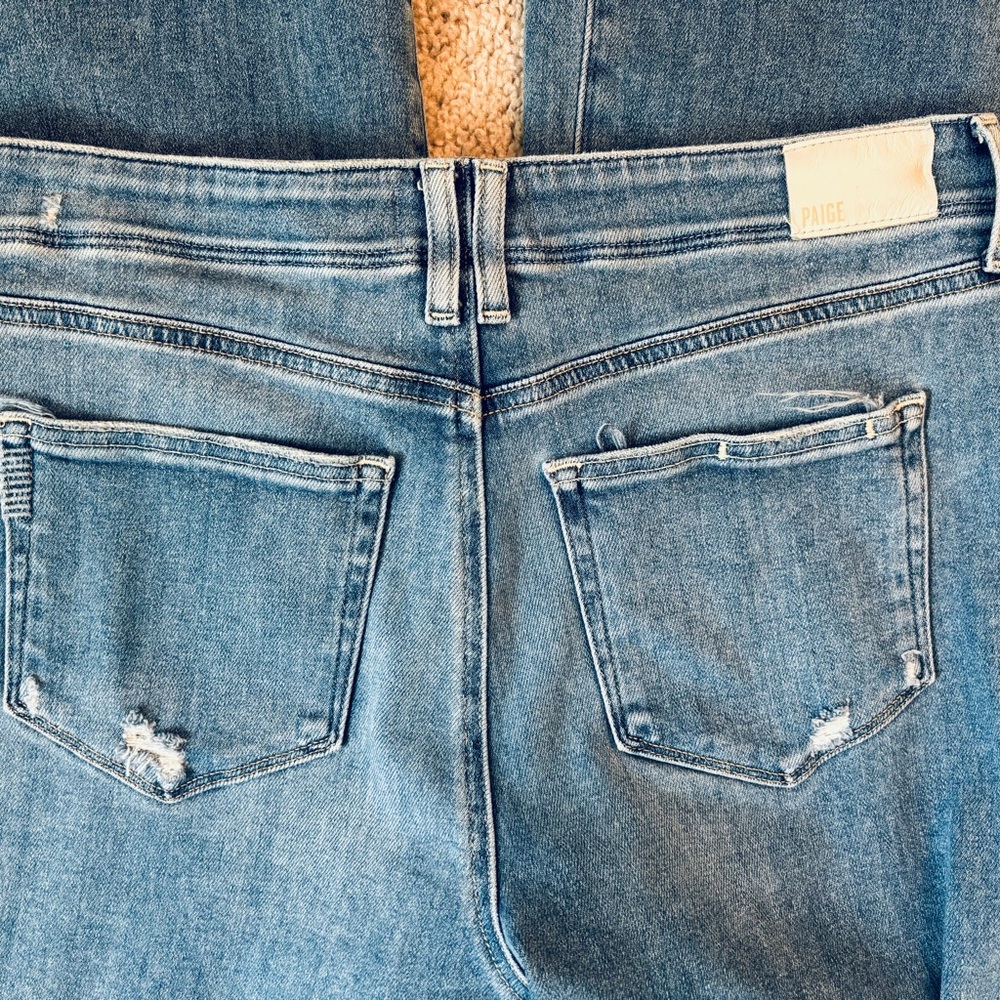 PAIGE Anessa wide leg Light Blue Denim - Picture 3 of 8